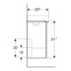 Geberit Meuble sous lavabo Smyle Square 44,2x61,7x35,6 cm, 1 porte droite, sable brillant