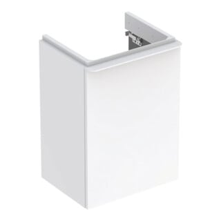 Geberit Meuble sous-lavabo Smyle Square 44,2x61,7x35,6 cm, 1 porte gauche, blanc brillant