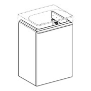 Geberit Meuble sous lavabo Smyle Square 44,2x61,7x35,6 cm, 1 porte gauche, lave mat-2