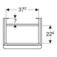 Geberit Meuble sous lavabo Smyle Square 44,2x61,7x35,6 cm, 1 porte gauche, lave mat