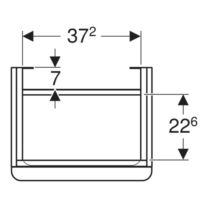 Geberit Meuble sous lavabo Smyle Square 44,2x61,7x35,6 cm, 1 porte gauche, lave mat