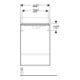 Geberit Meuble sous lavabo Smyle Square 44,2x61,7x35,6 cm, 1 porte gauche, lave mat