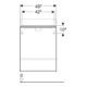 Geberit Meuble sous-lavabo Smyle Square 49,2x61,7x40,6cm, P. g, sable brillant
