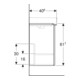 Geberit Meuble sous-lavabo Smyle Square 49,2x61,7x40,6cm, P. gauche, blanc brillant