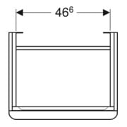 Geberit Meuble sous lavabo Smyle Square 53,6x61,7x43,3 cm, 1 tiroir D, sable brillant-4