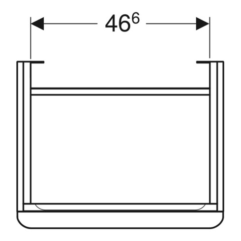 Geberit Meuble sous lavabo Smyle Square 53,6x61,7x43,3cm, 1 porte, bois N hick.
