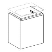 Geberit Meuble sous-lavabo Smyle Square 53,6x61,7x43,3cm, 1 tiroir droite, blanc brillant-5