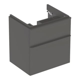Geberit Meuble sous-lavabo Smyle Square 58,4x61,7x47 cm, lave mat, 2 tiroirs