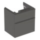 Geberit Meuble sous-lavabo Smyle Square 58,4x61,7x47 cm, lave mat, 2 tiroirs-1