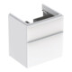Geberit Meuble sous-lavabo Smyle Square 58,4x61,7x47cm, blanc laqué, 2 tiroirs-1