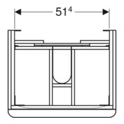 Geberit Meuble sous-lavabo Smyle Square 58,4x61,7x47cm, blanc laqué, 2 tiroirs-4