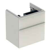 Geberit Meuble sous lavabo Smyle Square 58,4x61,7x47cm, sable brillant, 2 tiroirs