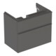Geberit Meuble sous lavabo Smyle Square 73,4x61,7x47 cm, lave mat, 2 tiroirs-1
