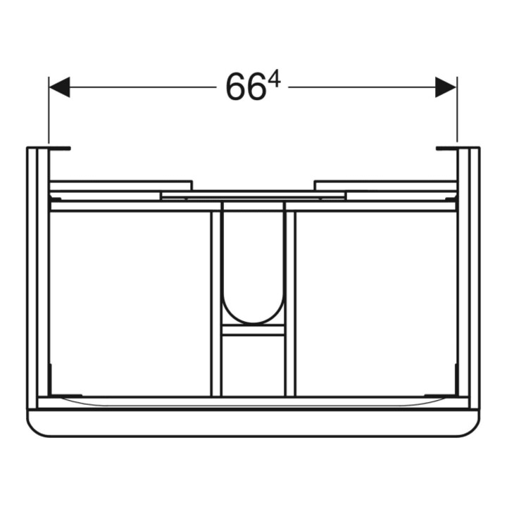 Geberit Meuble sous lavabo Smyle Square 73,4x61,7x47 cm, lave mat, 2 tiroirs
