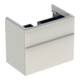 Geberit Meuble sous-lavabo Smyle Square 73,4x61,7x47 cm, sable brillant, 2 tiroirs-1