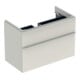 Geberit Meuble sous lavabo Smyle Square 88,4x61,7x47 cm, sable brillant, 2 tiroirs-1