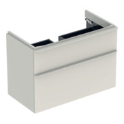 Geberit Meuble sous lavabo Smyle Square 88,4x61,7x47 cm, sable brillant, 2 tiroirs