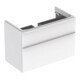 Geberit Meuble sous lavabo Smyle Square 88,4x61,7x47cm, blanc brillant, 2 tiroirs-1