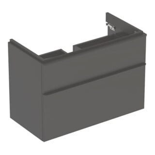 Geberit Meuble sous lavabo Smyle Square 88,4x61,7x47cm, lave mat, 2 tiroirs