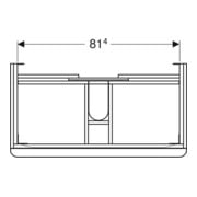 Geberit Meuble sous lavabo Smyle Square 88,4x61,7x47cm, lave mat, 2 tiroirs-5