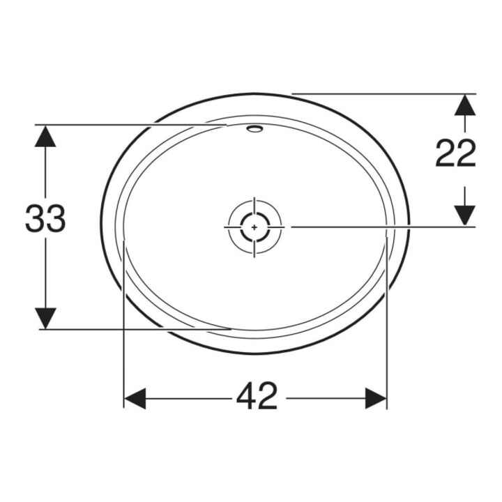 Geberit Meuble sous-lavabo VariForm 49,5x42 cm, sans trop-plein, avec vidage, blanc brillant