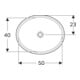 Geberit Meuble sous-lavabo VariForm 56x46 cm, sans trop-plein, K-Tect blanc