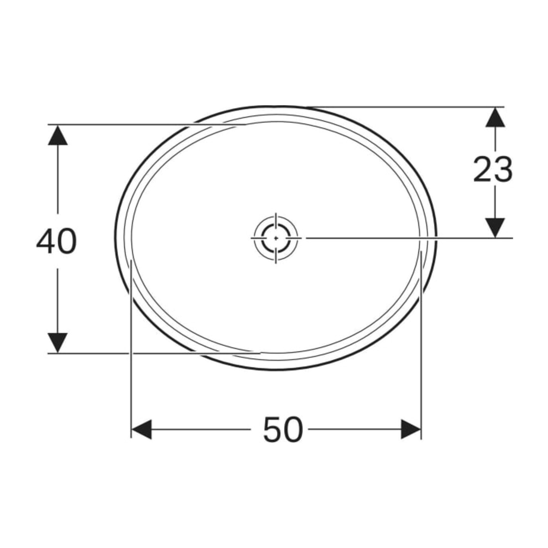 Geberit Meuble sous-lavabo VariForm 56x46 cm, sans trop-plein, K-Tect blanc