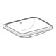 Geberit Meuble sous-lavabo VariForm 58x49 cm, sans évacuation, avec trop-plein, droit, blanc K-Tect-2
