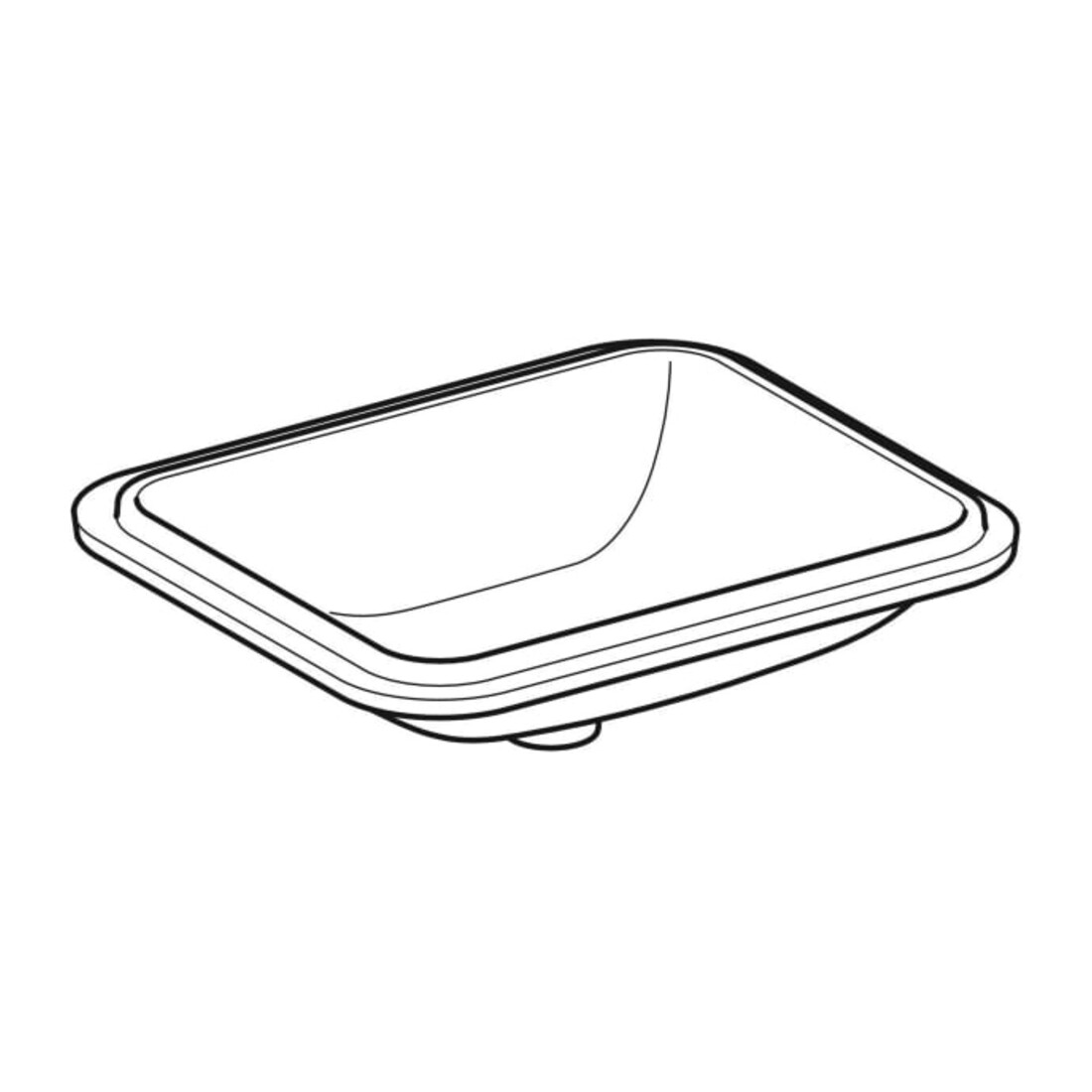 Geberit Meuble sous-lavabo VariForm 58x49 cm, sans évacuation, verre blanc