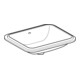 Geberit Meuble sous-lavabo VariForm 58x49 cm, sans trop-plein, avec robinetterie, verre/blanc-2
