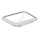 Geberit Meuble sous lavabo VariForm 58x49 cm, sans trop-plein, droit, blanc K-Tect-5