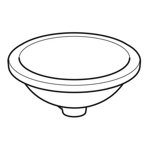 Geberit Meuble sous lavabo VariForm d 39 cm, sans robinet, sans trop-plein, rond, blanc K-Tect