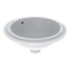 Geberit Meuble sous-lavabo VariForm d 39 cm, sans trop-plein, avec trop-plein, rond, verre/blanc-1