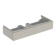Geberit Meuble sous lavabo Xeno2 117,4x22x46,2 cm, 2 tiroirs, mat/greige