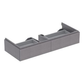 Geberit Meuble sous lavabo Xeno2 117,4x22x46,2 cm, 2 tiroirs, structuré/gris foncé