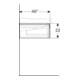 Geberit Meuble sous lavabo Xeno2 117,4x22x46,2 cm, 2 tiroirs, structuré/gris foncé