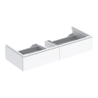 Geberit Meuble sous lavabo Xeno2 117,4x22x46,2cm, 2 tiroirs, brillant/blanc