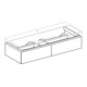 Geberit Meuble sous lavabo Xeno2 117,4x22x46,2cm, 2 tiroirs, brillant/blanc-2