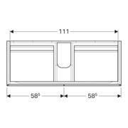Geberit Meuble sous lavabo Xeno2 117,4x53x46,2 cm, 4 tiroirs, laqué brillant/blanc-4