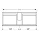 Geberit Meuble sous lavabo Xeno2 117,4x53x46,2 cm, 4 tiroirs, mat/greige-2