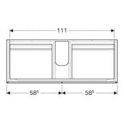 Geberit Meuble sous lavabo Xeno2 117,4x53x46,2 cm, 4 tiroirs, mat/greige-2