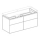 Geberit Meuble sous-lavabo Xeno2 117,4x53x46,2cm, 4 tiroirs, struct./antracite