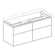 Geberit Meuble sous-lavabo Xeno2 117,4x53x46,2cm, 4 tiroirs, struct./antracite-2