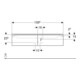 Geberit Meuble sous lavabo Xeno2 159,5x35x47,3cm, 2 tiroirs, avec VAR n° 016-4