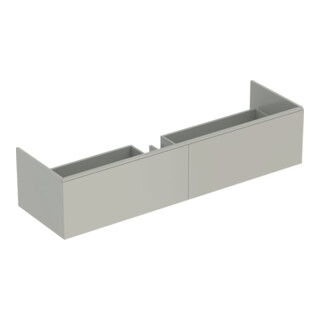 Geberit Meuble sous-lavabo Xeno2 159,5x35x47,3cm, 2 tiroirs, laqué m/greige