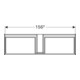 Geberit Meuble sous-lavabo Xeno2 159,5x35x47,3cm, 2 tiroirs, laqué m/greige
