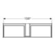 Geberit Meuble sous-lavabo Xeno2 159,5x35x47,3cm, 2 tiroirs, laqué m/greige