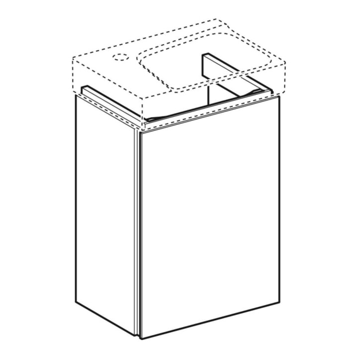 Geberit Meuble sous lavabo Xeno2 38x52,5x26,5 cm, 1 porte, mat/greige