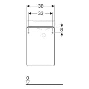 Geberit Meuble sous lavabo Xeno2 38x52,5x26,5 cm, 1 porte, struct./noir-gris-5