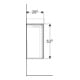 Geberit Meuble sous lavabo Xeno2 38x52,5x26,5 cm, 1 porte, struct./noir-gris